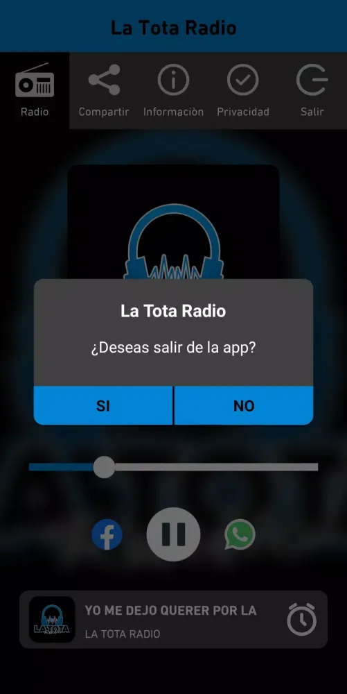 Tangkapan layar La Tota Radio