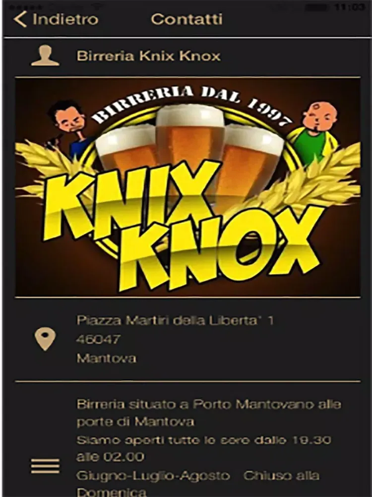 Birreria Knix Knox iPad 스크린샷