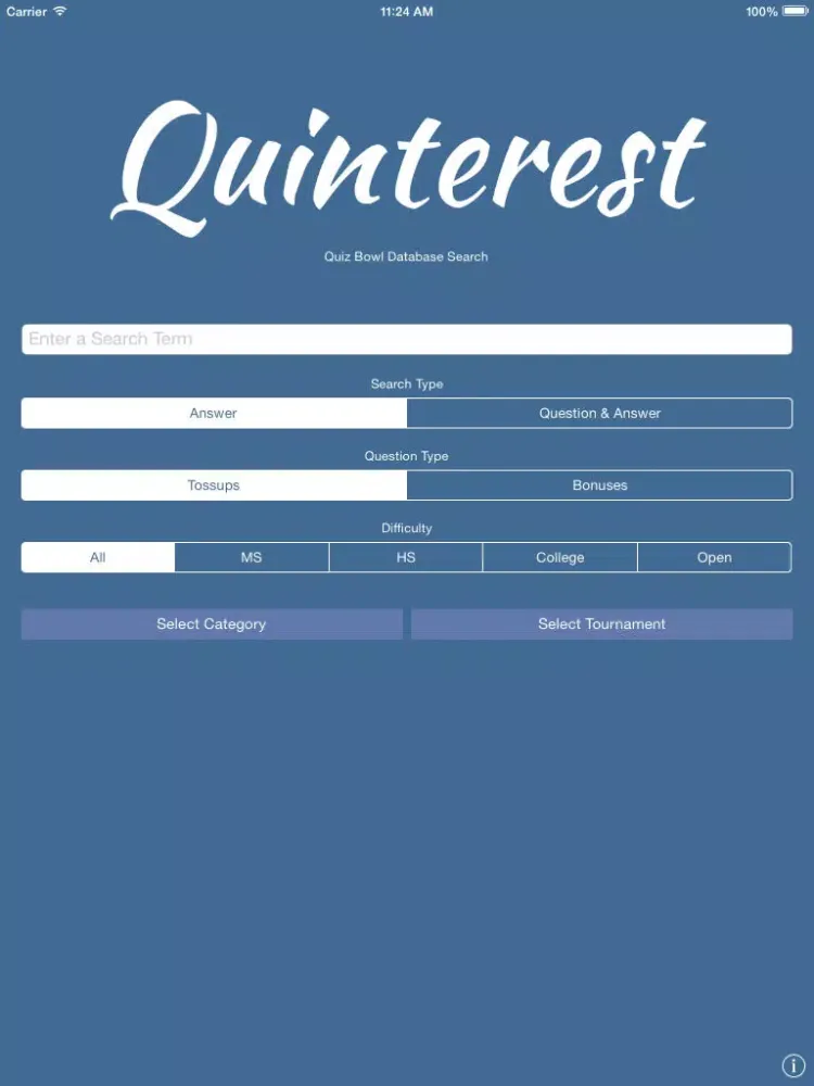 Quinterest iPad  Screenshots