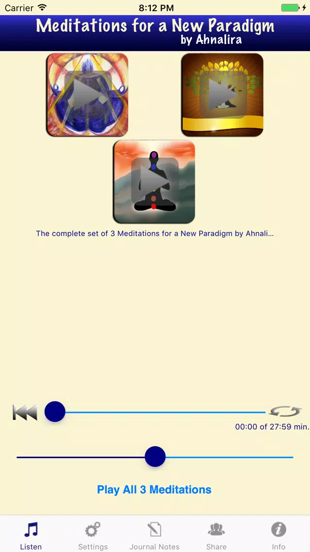 Meditations for a New Paradigm سکرین شاٹس