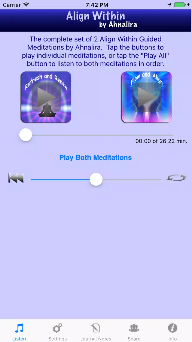 Align Within Guided Meditation سکرین شاٹس