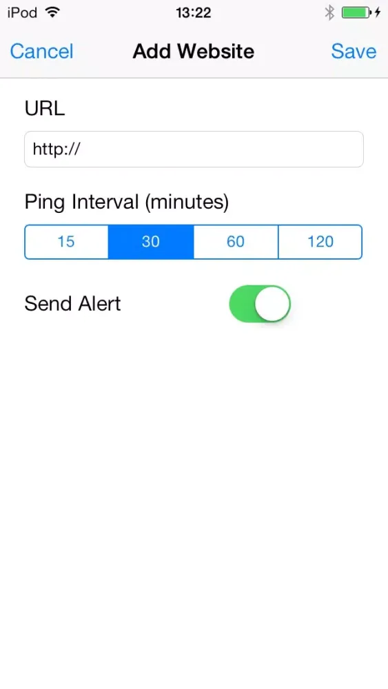 Tangkapan layar Website Monitor
