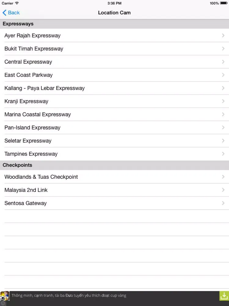 Traffic Cam SG - Traffic Cam in Singapore iPad  Screenshots