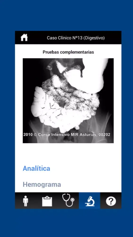 Capturas de tela do Casos Clínicos MIR Asturias
