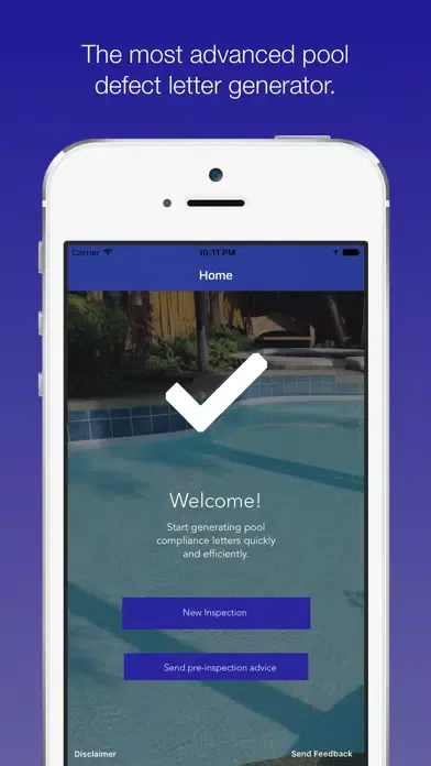 Swimming Pool Compliance Screenshots