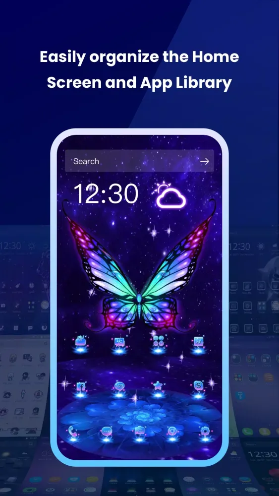Live Launcher Lite-3Dwallpaper سکرین شاٹس