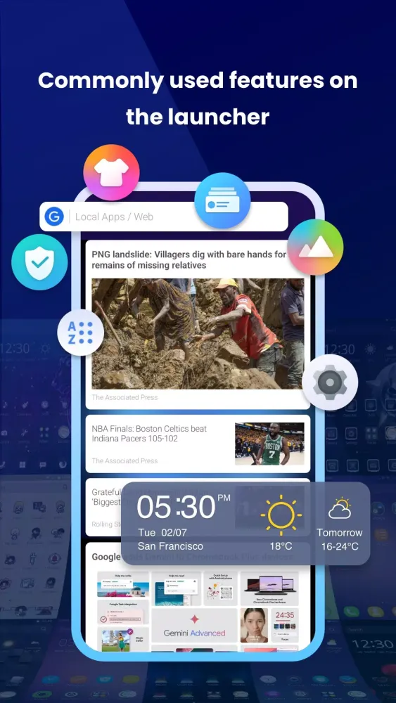 Live Launcher Lite-3Dwallpaper سکرین شاٹس