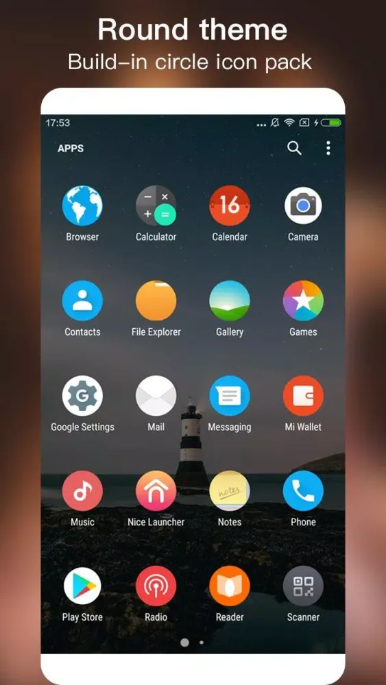 Capturas de tela do Nice Launcher