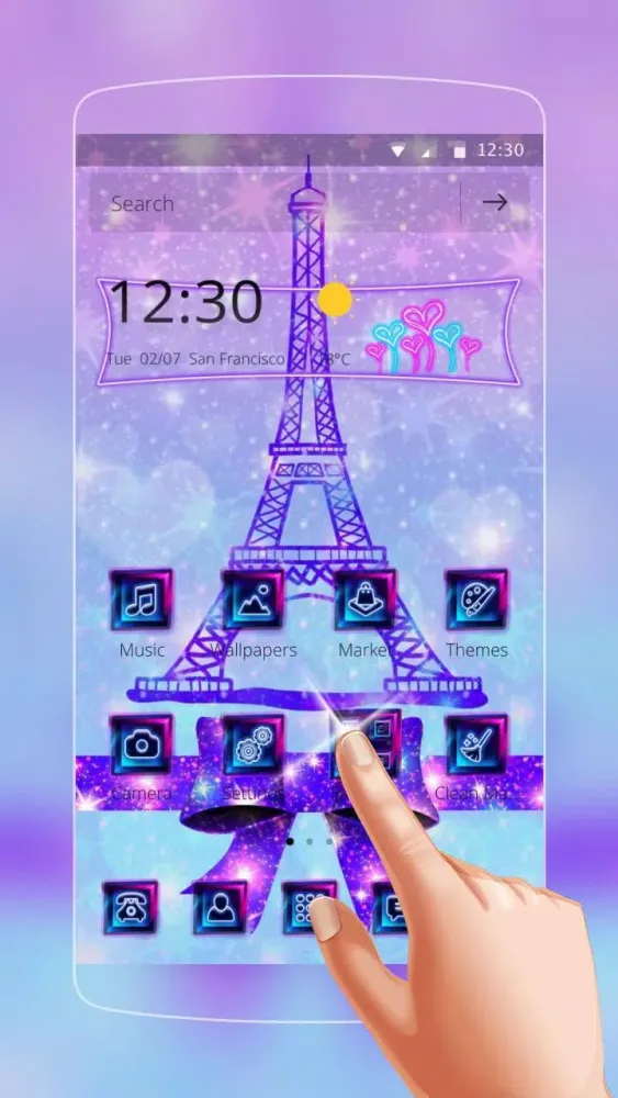 Classy Paris Hug Eiffel Theme Screenshots