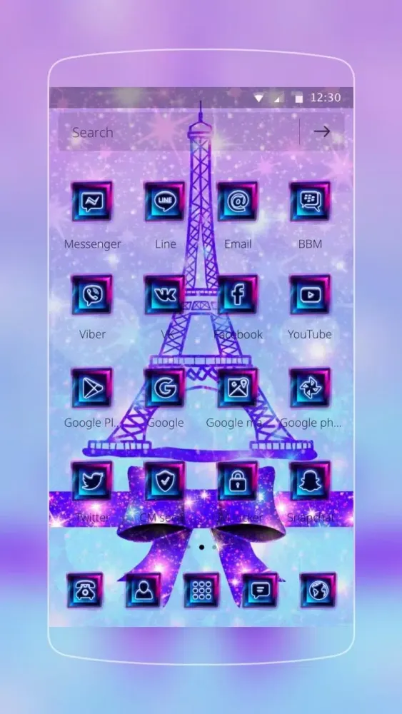 Classy Paris Hug Eiffel Theme Screenshots