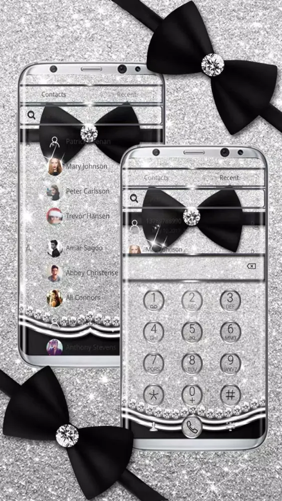Shiny Black Bow Theme スクリーンショット