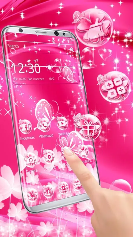 Dreamy Glitter Butterfly Theme Screenshots