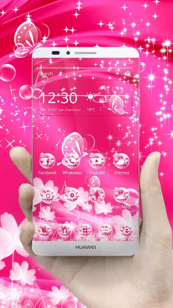 Dreamy Glitter Butterfly Theme Screenshots