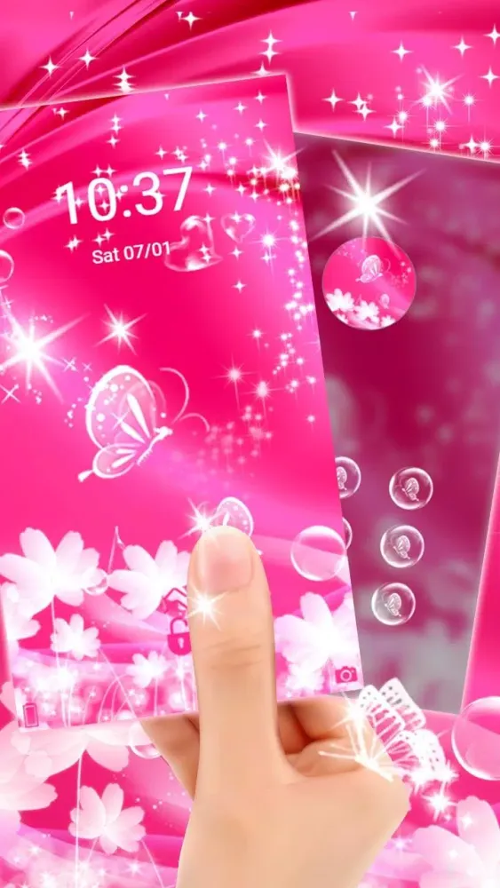 Dreamy Glitter Butterfly Theme Screenshots