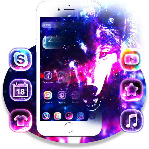 Colorful Star Wolf Theme