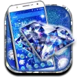 Glitter Blue Diamond 2D Theme