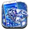 Glitter Blue Diamond 2D Theme