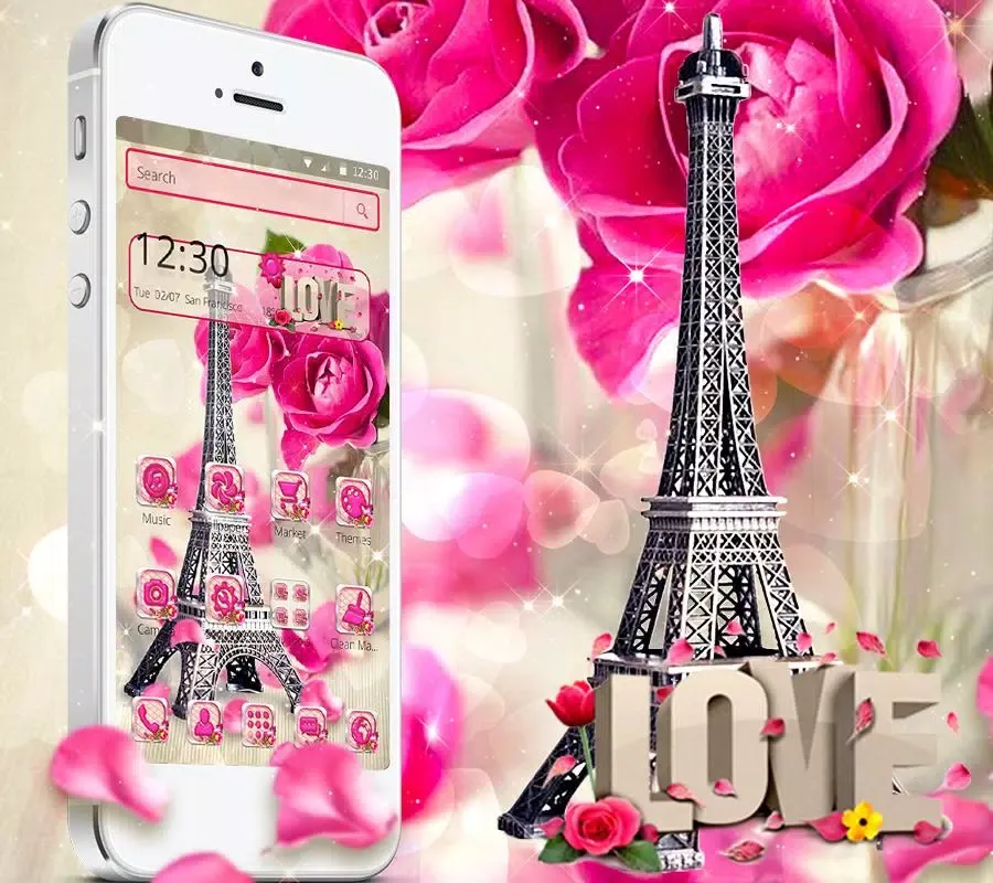 Screenshot di Love Rose & Eiffel Tower Theme