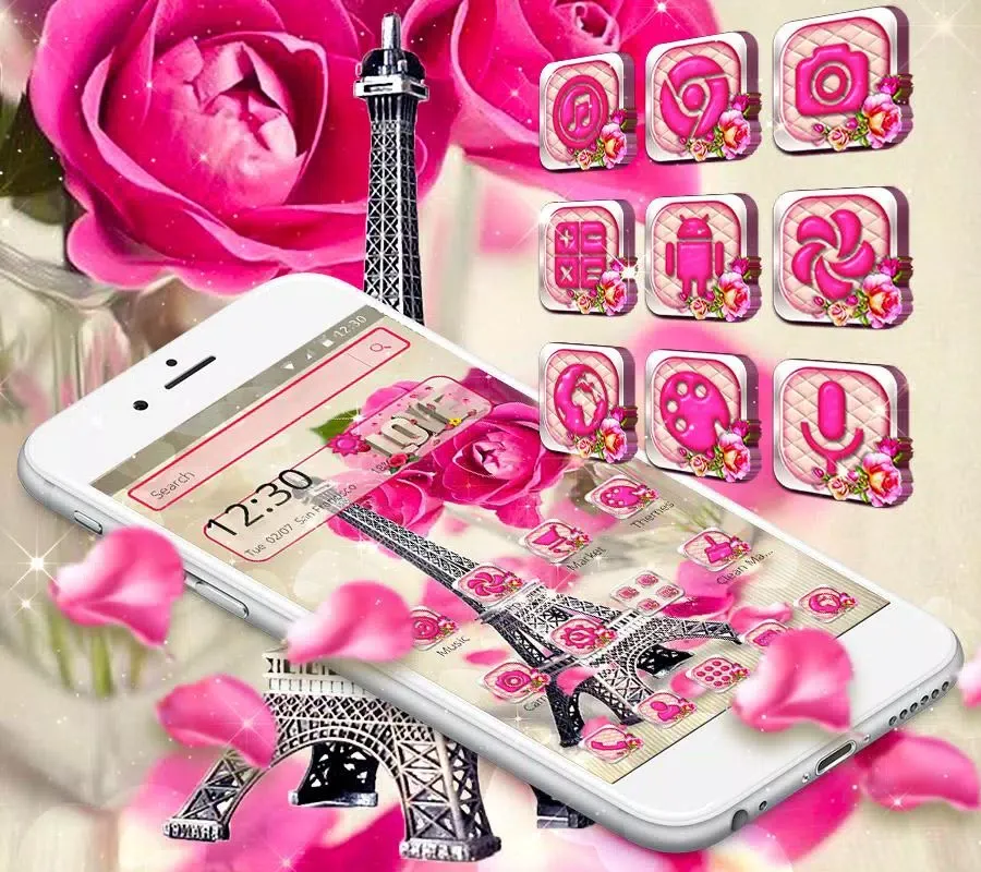 Screenshot di Love Rose & Eiffel Tower Theme