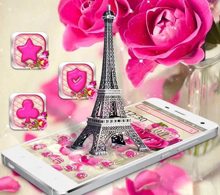 Screenshot di Love Rose & Eiffel Tower Theme