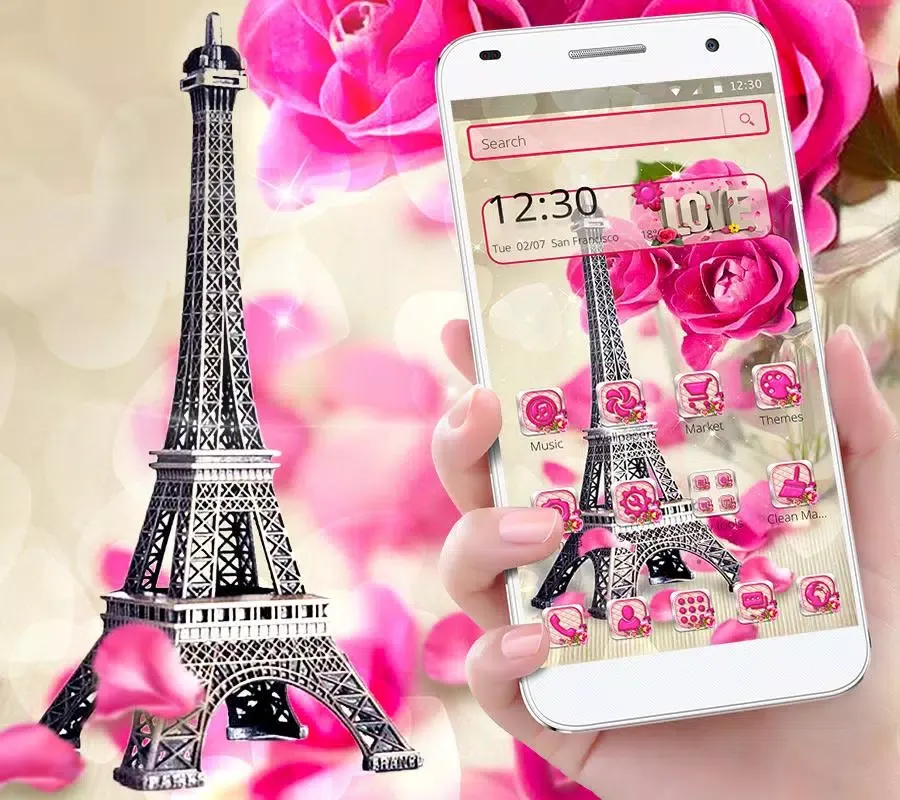 Screenshot di Love Rose & Eiffel Tower Theme