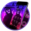 Neon Mask Man Launcher Theme ?
