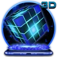 3D Sparkle Neon Cube Theme