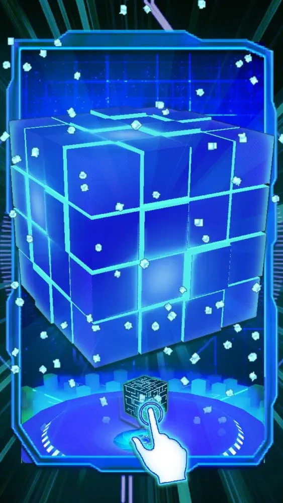 3D Sparkle Neon Cube Theme स्क्रीनशॉट