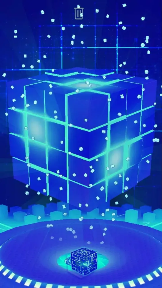 3D Sparkle Neon Cube Theme स्क्रीनशॉट