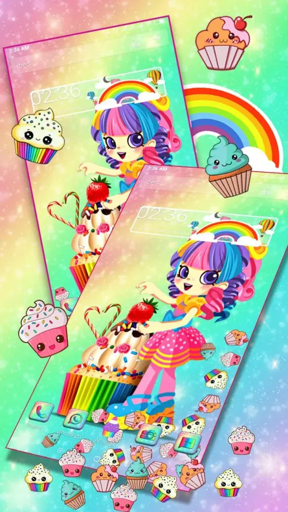 Sweet Cupcake Delightful Girl Gravity Theme Screenshots