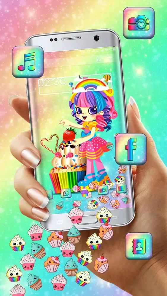 Sweet Cupcake Delightful Girl Gravity Theme Screenshots