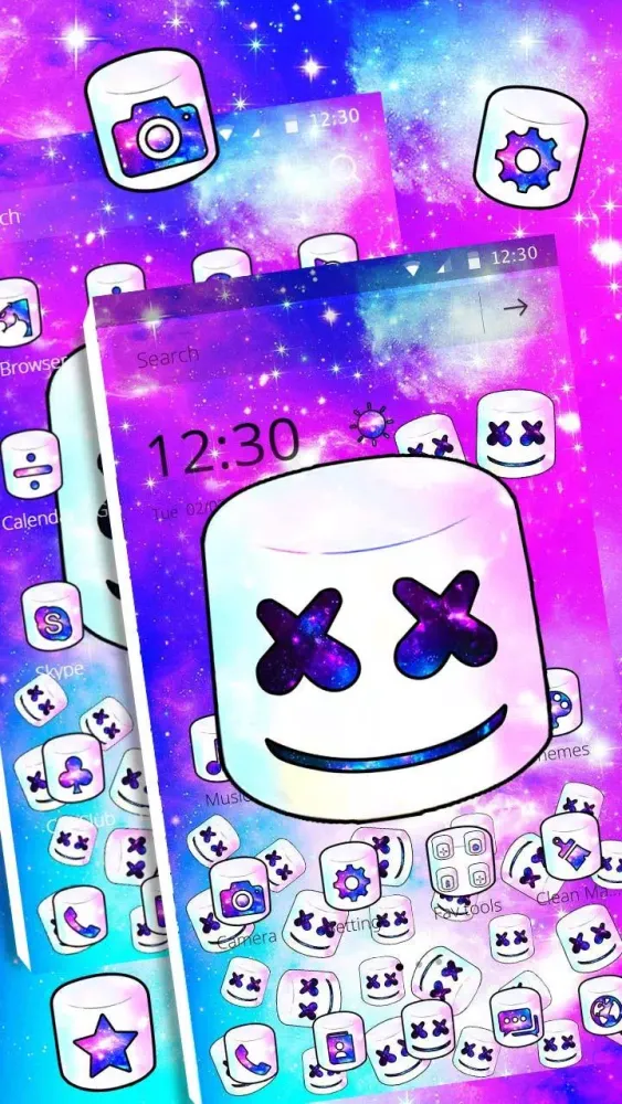 Colorful Galaxy Mello Gravity Theme スクリーンショット