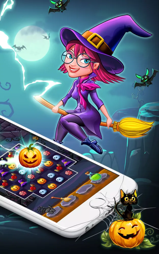 Witch Connect - Halloween game Screenshots