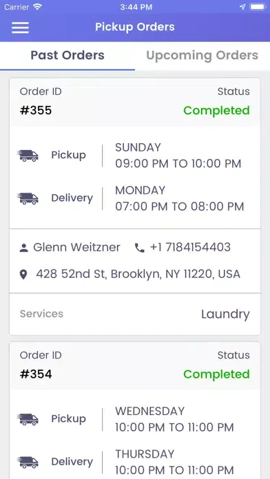 Tangkapan skrin Laundry Driver