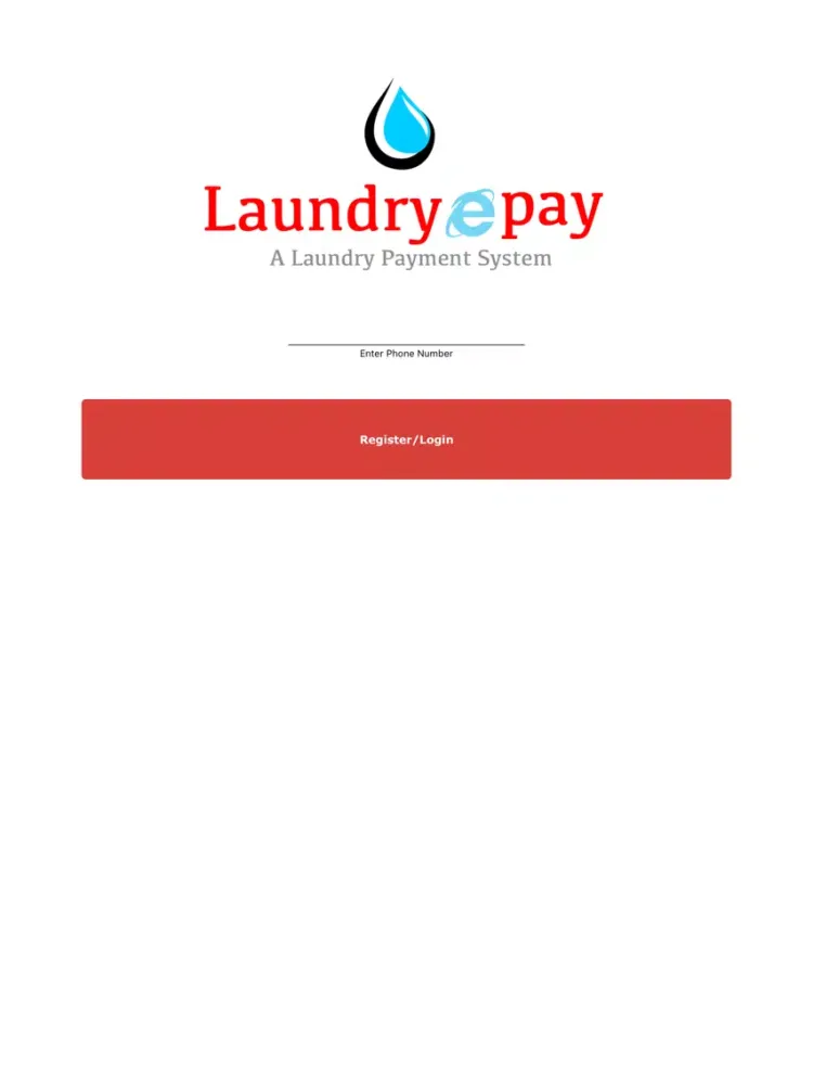 Ảnh chụp màn hình của Laundry EPay iPad 