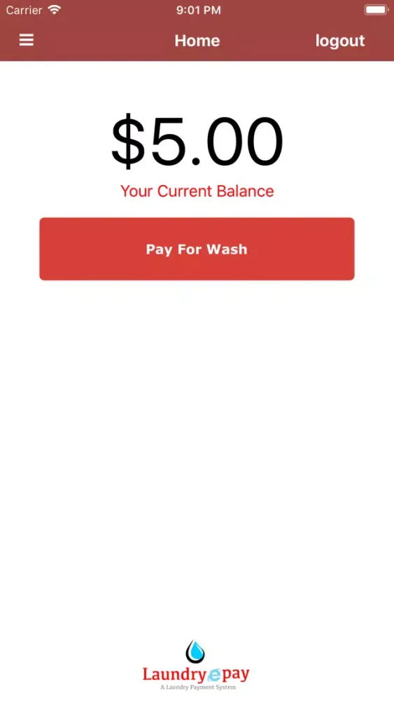 Ảnh chụp màn hình của Laundry EPay