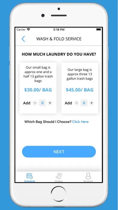 Tangkapan layar Laundry On Demand