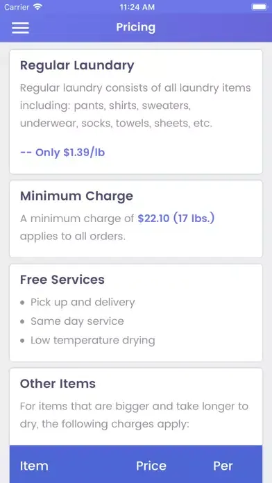 Capturas de pantalla de Laundry Pick App