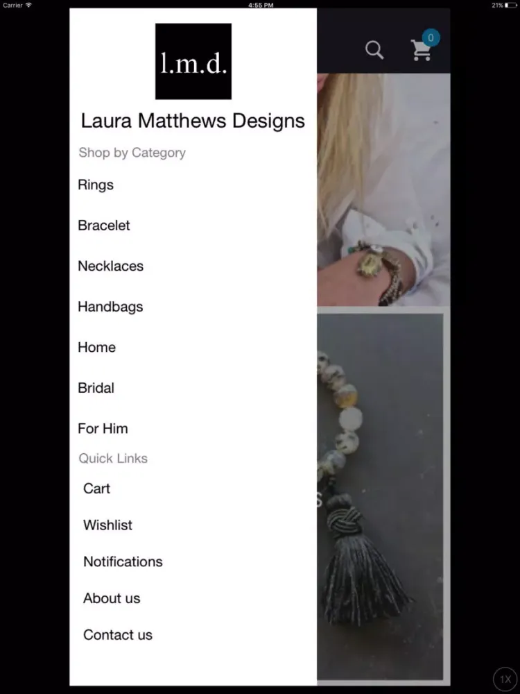 Capturas de pantalla de laura matthews designs iPad 