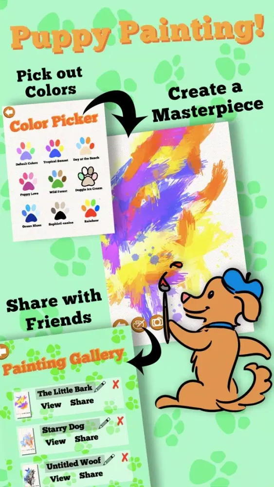 App for Dog - Puppy Painting, Button and Clicker Training Activity Games for Dogs應用截圖