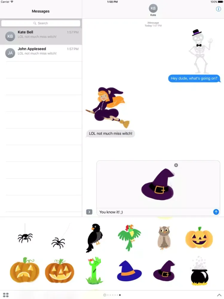 Halloween Sticker Pack- Cute & Scary Fun! iPad  سکرین شاٹس