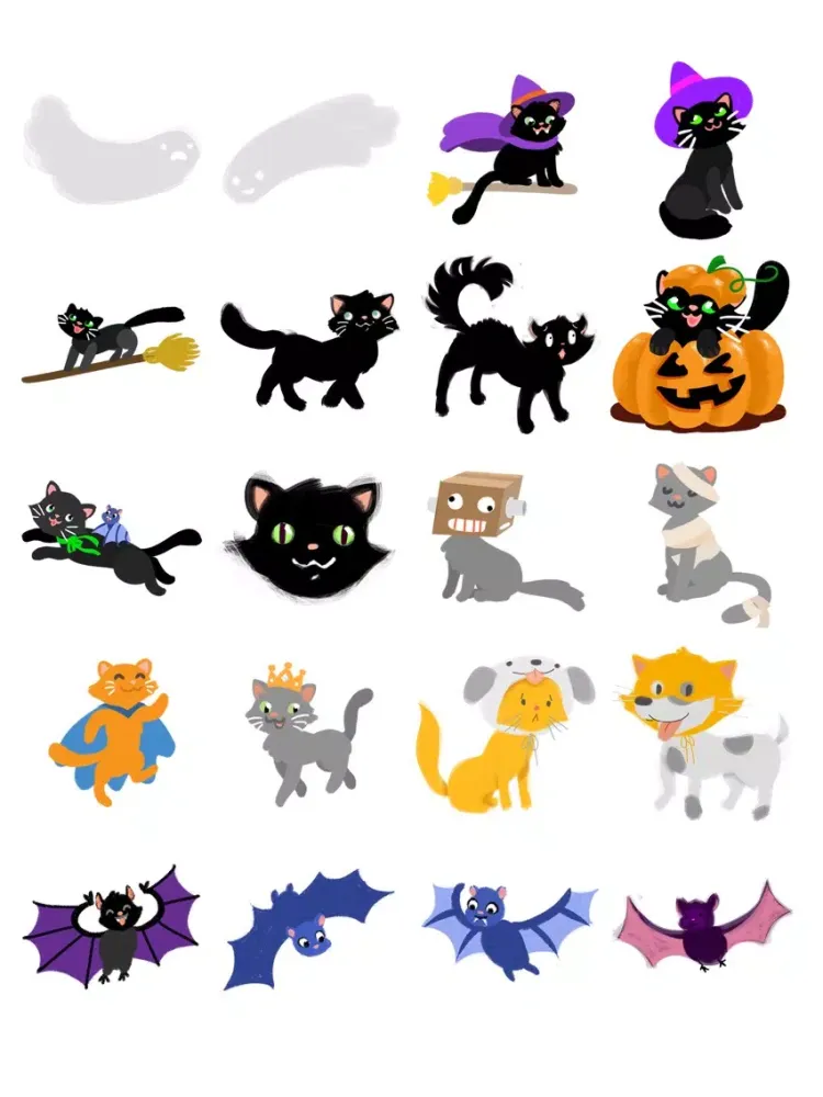 Halloween Sticker Pack- Cute & Scary Fun! iPad  سکرین شاٹس