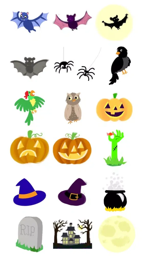 Halloween Sticker Pack- Cute & Scary Fun! سکرین شاٹس