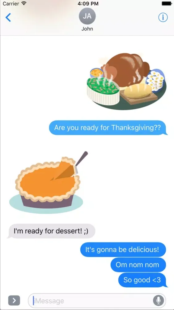 تصاویر Thanksgiving Stickers- Turkey Time!