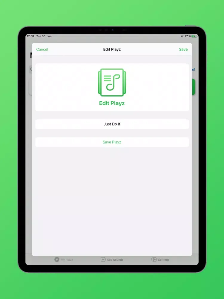 Capturas de tela do Playzlib - Soundboard App iPad 