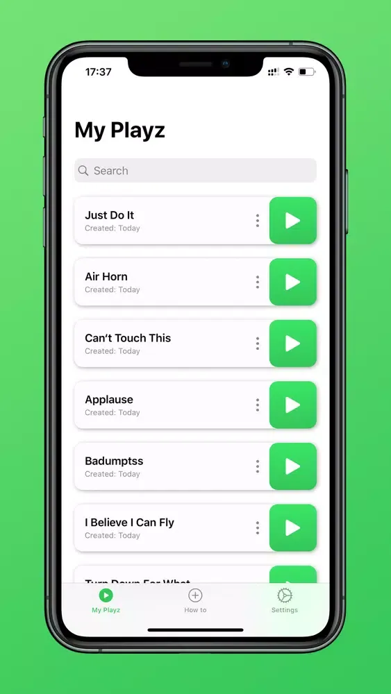 Capturas de tela do Playzlib - Soundboard App