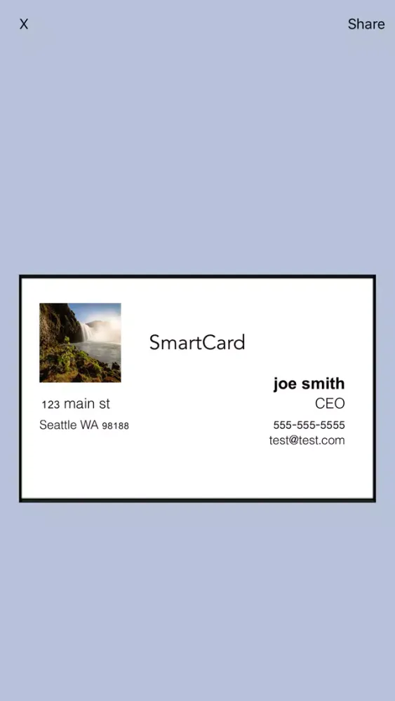 ภาพหน้าจอของ SmartCard Contacts
