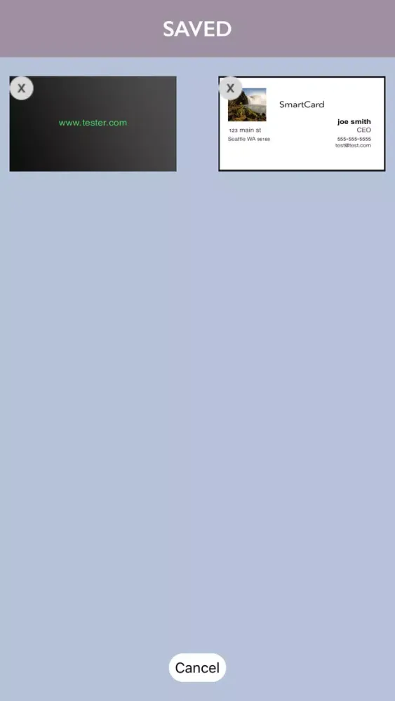 ภาพหน้าจอของ SmartCard Contacts