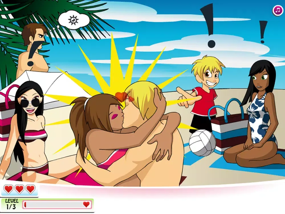 Kissing At the Beach - Girl Game iPad  Screenshots
