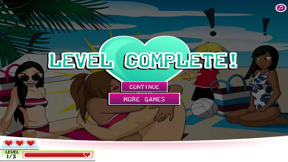 Kissing At the Beach - Girl Game Screenshots